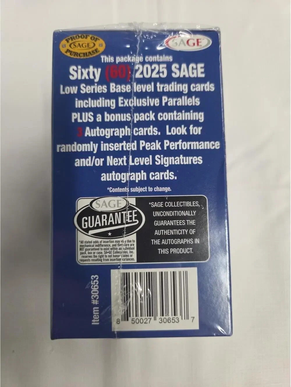 2026 Sage Football Low Series Factory Sealed Hobby Blaster Box 3 AUTOS Guarantee